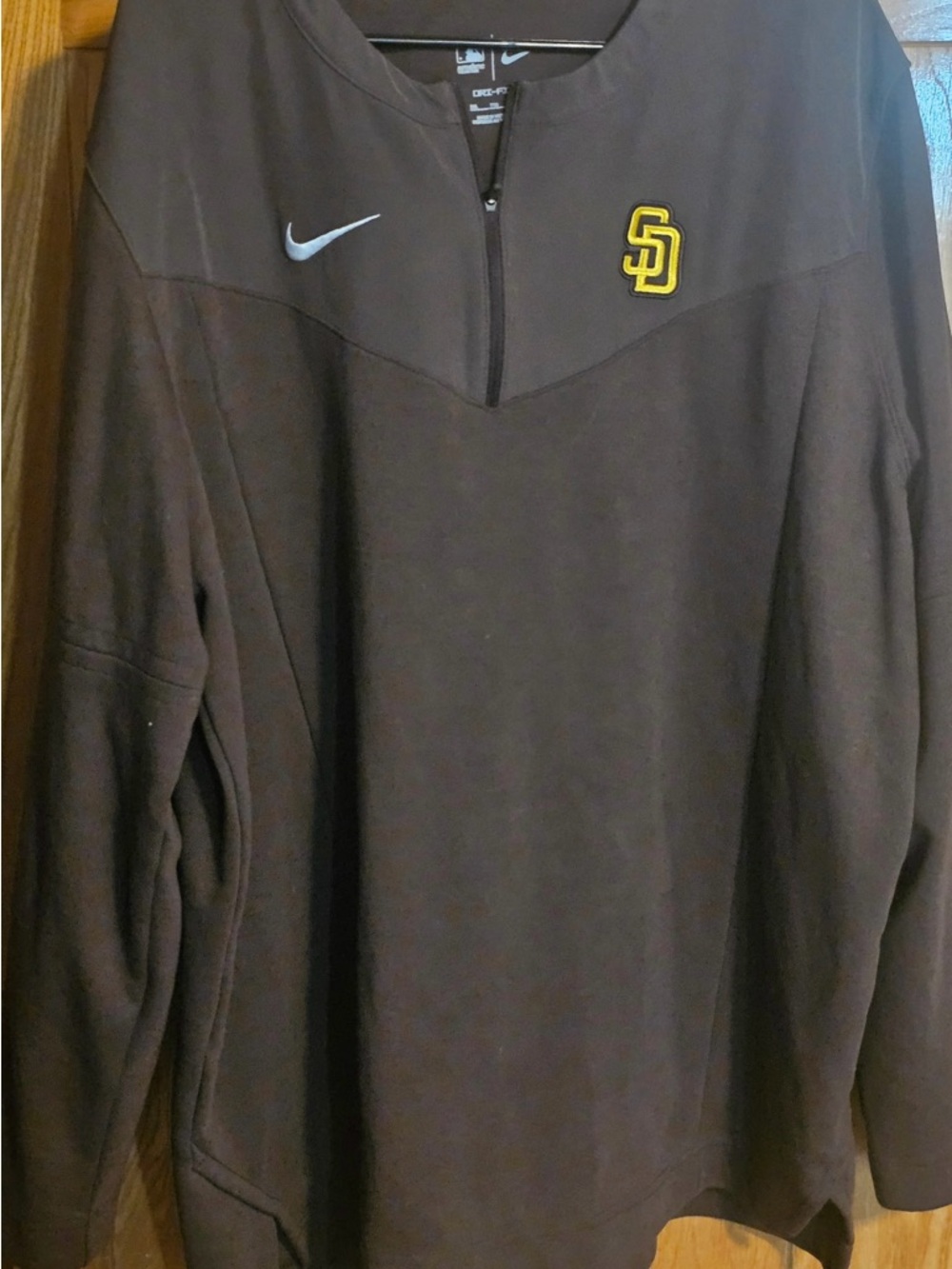 Nike Dri-Fit Shirt in Brown with White Print